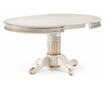 Деревянный стол Альфред крем / золотая патина