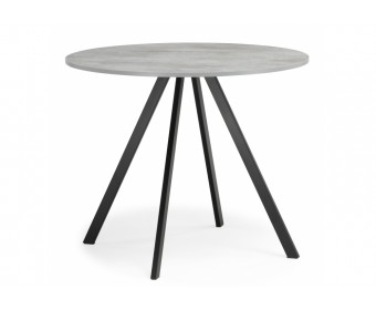 Деревянный стол Баргел 90х90х75 бетон / черный