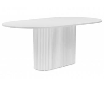 Деревянный стол Барон О 180 х 90 белая пленка шагрень / белый