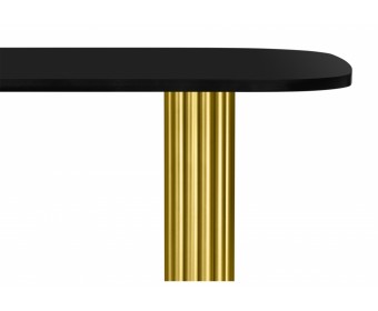 Деревянный стол Бавария B 180 х 90 черная пленка шагрень / золото