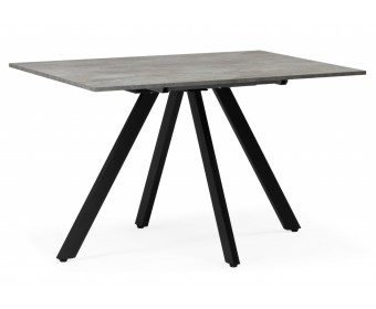 Деревянный стол Райн 116(160)x77 раздвижной цемент / черный