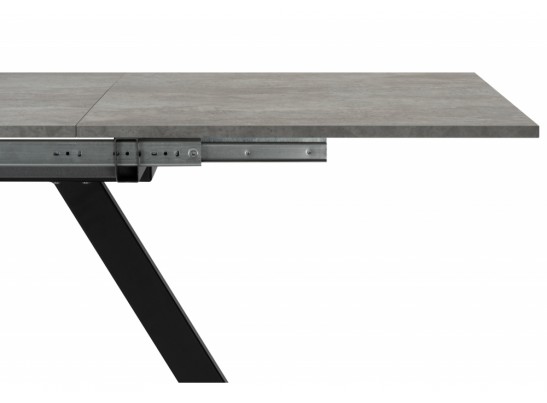 Деревянный стол Райн 116(160)x77 раздвижной цемент / черный в Ростове-на-Дону