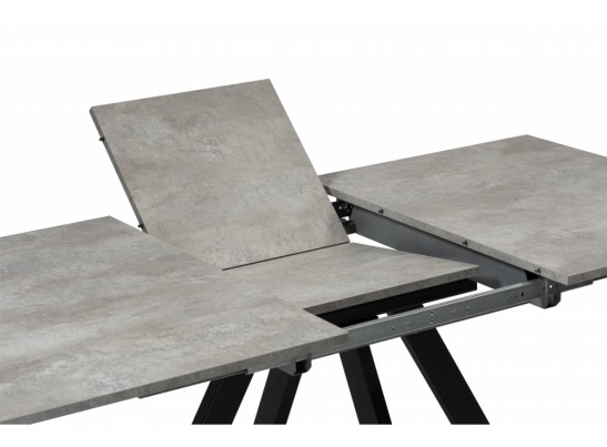 Деревянный стол Райн 116(160)x77 раздвижной цемент / черный в Ростове-на-Дону