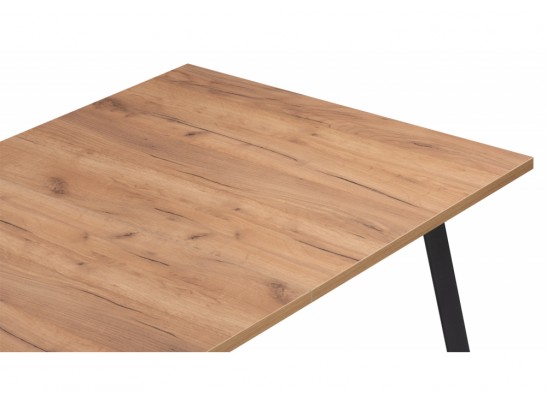 Деревянный стол Кортни 117 (157) x 77 дуб крафт золотой / черный матовый в Ростове-на-Дону