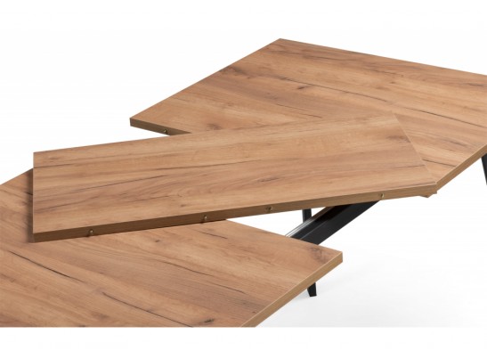 Деревянный стол Кортни 117 (157) x 77 дуб крафт золотой / черный матовый в Ростове-на-Дону