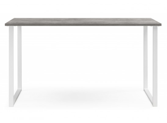 Деревянный стол Лиман 140 x 80 бетон светлый / белый матовый в Ростове-на-Дону