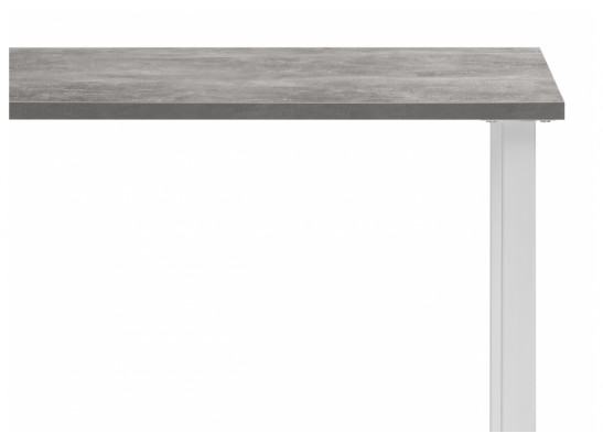 Деревянный стол Лиман 140 x 80 бетон светлый / белый матовый в Ростове-на-Дону