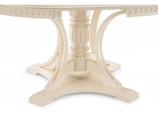 Деревянный стол Нозеан круглый бежевый / золото в Ростове-на-Дону