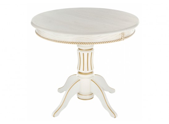 Деревянный стол Павия молочный / золото патина в Ростове-на-Дону