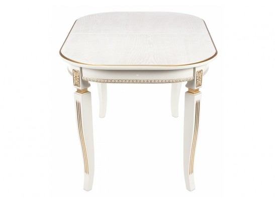 Деревянный стол Romeo 130(170)х85х75 молочный / патина золото в Ростове-на-Дону