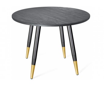 Деревянный стол SHT-TU14/90 черный муар / золото / каменный уголь
