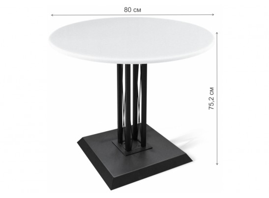 Деревянный стол SHT-TU6-BS2/80 МДФ белый / черный муар / белый шагрень в Ростове-на-Дону