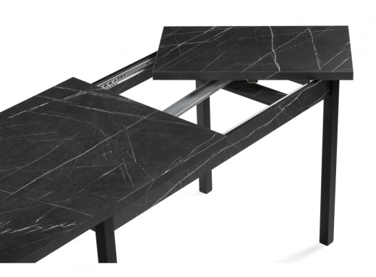 Деревянный стол Оригон 120(160)х70 файерстоун / черный матовый в Ростове-на-Дону