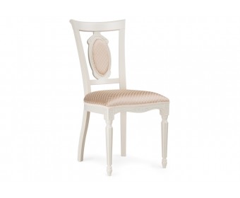 Деревянный стул Лино молочный / ромб 02