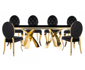 Обеденная группа Иге black / gold