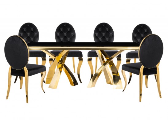 Обеденная группа Иге black / gold в Ростове-на-Дону