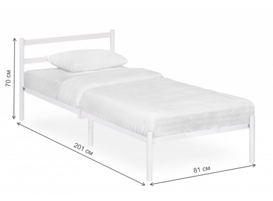 Односпальная кровать Фади 80х200 белая в Ростове-на-Дону
