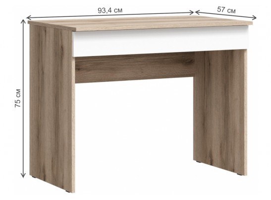 Письменный стол Кинд СТ-01 белый / дуб делано в Ростове-на-Дону