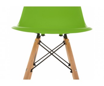 Пластиковый стул Eames PC-015 зеленый