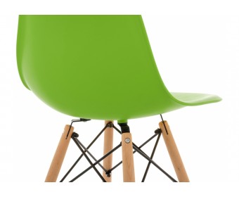 Пластиковый стул Eames PC-015 зеленый
