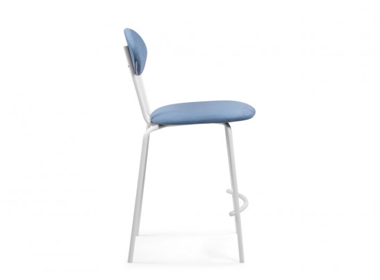 Полубарный стул Коумо катания дасти блю / белый матовый в Ростове-на-Дону