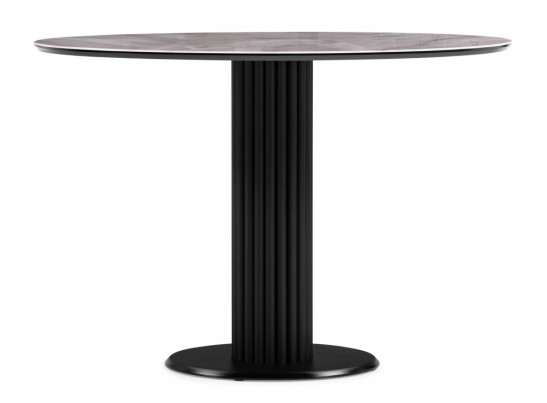 Стеклянный стол Кэмерон 110х110х75 серый / черный в Ростове-на-Дону