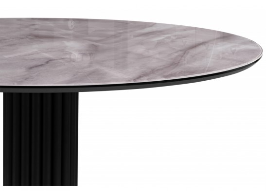 Стеклянный стол Кэмерон 110х110х75 серый / черный в Ростове-на-Дону