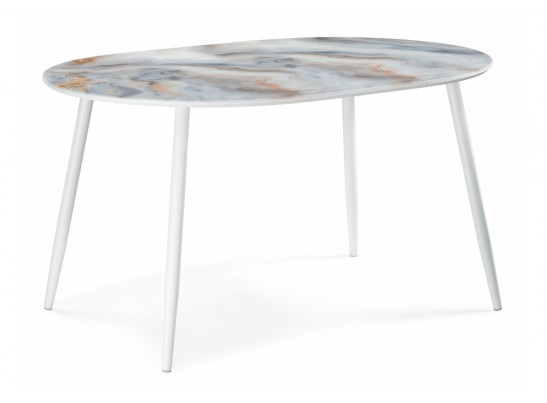 Стеклянный стол Кловис кианит / белый в Ростове-на-Дону