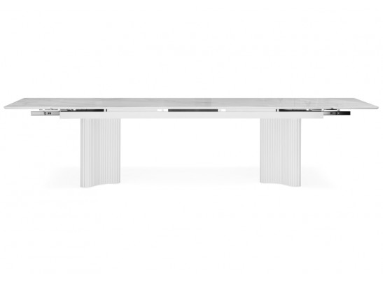 Стеклянный стол Мален 240x110 белый мрамор / белый в Ростове-на-Дону