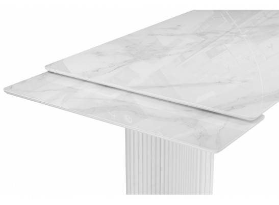 Стеклянный стол Мален 240x110 белый мрамор / белый в Ростове-на-Дону