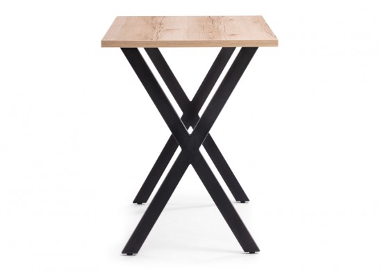 Стол Алеста Лофт 120х60х77 25 мм дуб делано светлый / черный матовый в Ростове-на-Дону