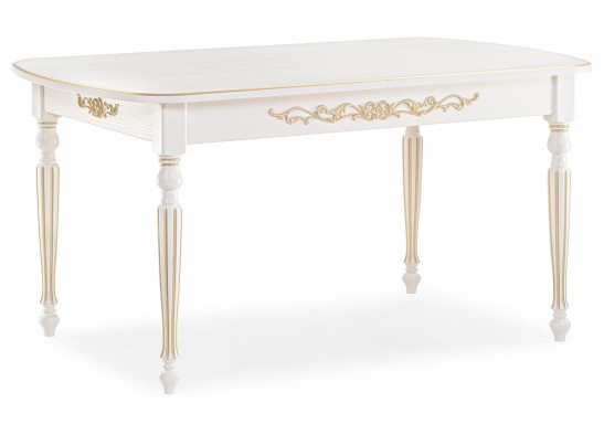 Стол Бевье 150(200)х90х77 молочный / золото в Ростове-на-Дону