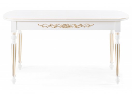 Стол Бевье 150(200)х90х77 молочный / золото в Ростове-на-Дону
