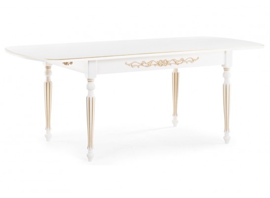 Стол Бевье 150(200)х90х77 молочный / золото в Ростове-на-Дону