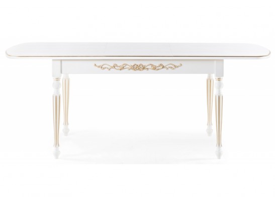 Стол Бевье 150(200)х90х77 молочный / золото в Ростове-на-Дону