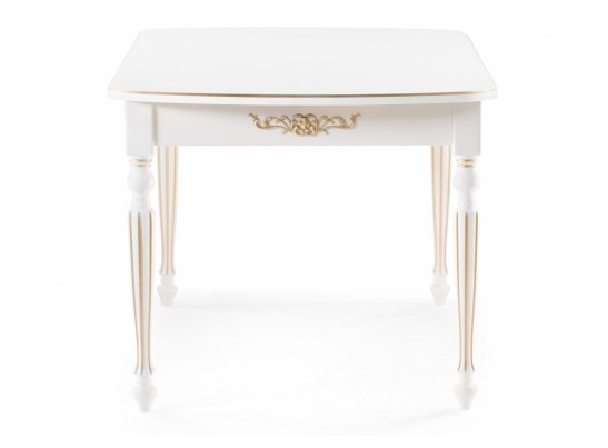 Стол Бевье 150(200)х90х77 молочный / золото в Ростове-на-Дону