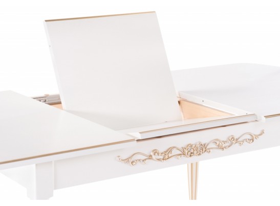 Стол Бевье 150(200)х90х77 молочный / золото в Ростове-на-Дону