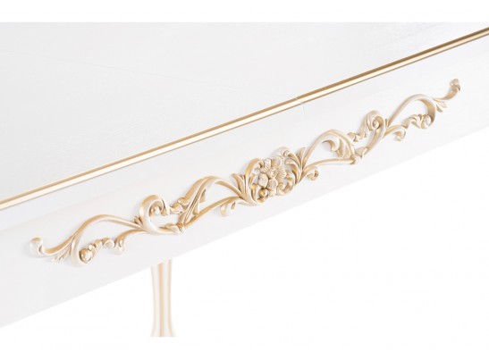 Стол Бевье 150(200)х90х77 молочный / золото в Ростове-на-Дону