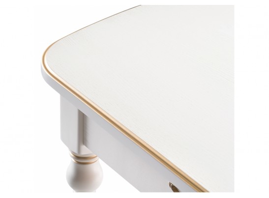 Стол Бевье 150(200)х90х77 молочный / золото в Ростове-на-Дону