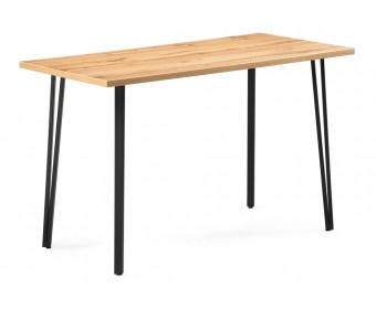 Стол Денвер Лофт 120х60х75 25 мм дуб вотан / черный матовый