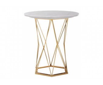 Стол Melan 60х70 white / gold