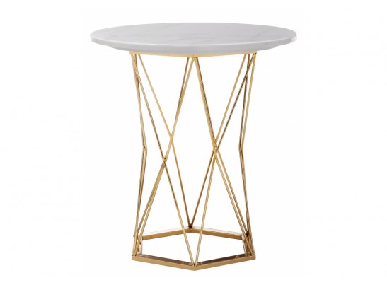 Стол Melan 60х70 white / gold в Ростове-на-Дону