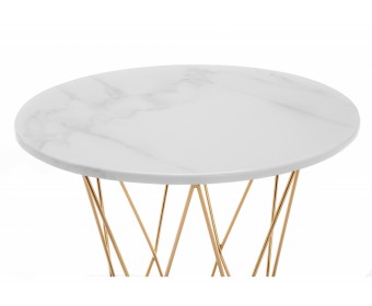 Стол Melan 60х70 white / gold