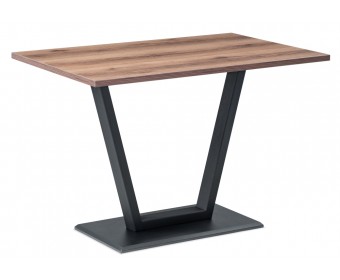 Стол на тумбе Мичиган Лофт 110х70х74 25 мм дуб делано темный / черный матовый