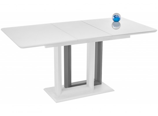 Стол на тумбе Санса белый / белая шагрень / грей в Ростове-на-Дону