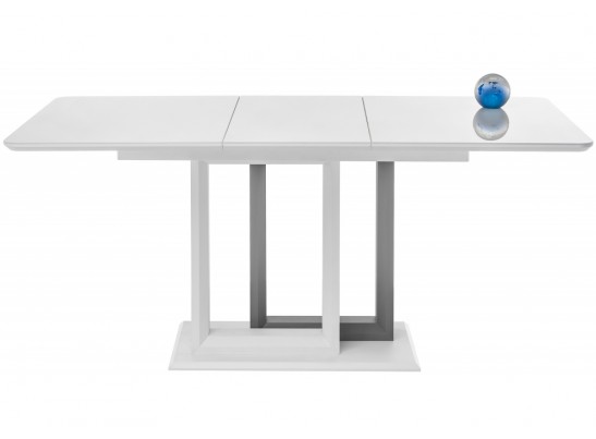 Стол на тумбе Санса белый / белая шагрень / грей в Ростове-на-Дону