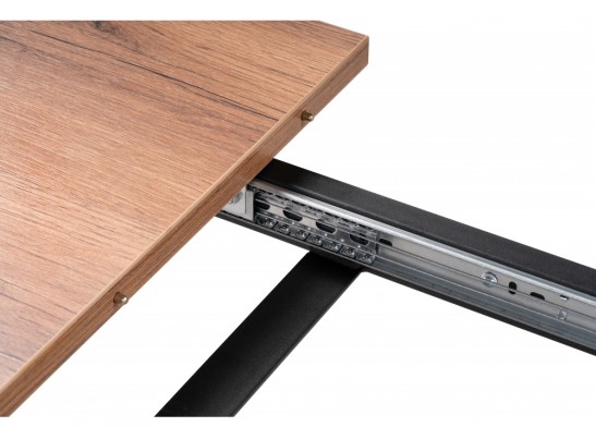 Стол раскладной Лота Лофт 140 25 мм дуб делано темный / черный матовый в Ростове-на-Дону