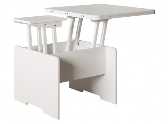 Стол-трансформер Престиж 72х72х49,7(144х72х71,8) белый в Ростове-на-Дону