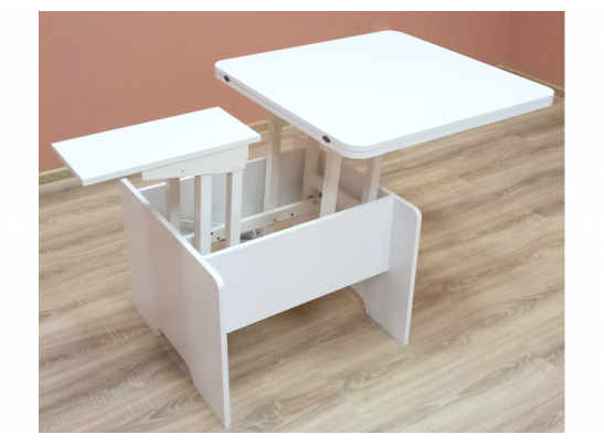 Стол-трансформер Престиж 72х72х49,7(144х72х71,8) белый в Ростове-на-Дону