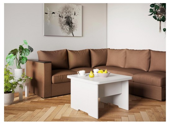 Стол-трансформер Престиж 72х72х49,7(144х72х71,8) белый в Ростове-на-Дону